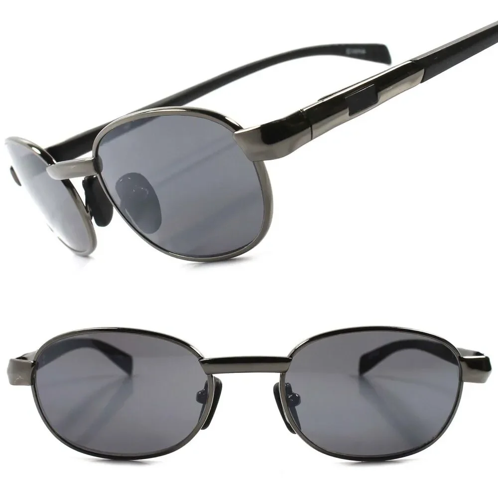 Classic Vintage Retro Old Fashioned Indie Mens Stylish Oval Hipster Sunglasses